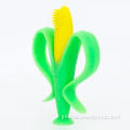 Silicone Finger Brush Baby Corn Suction Cup Teether Baby Silicone Training Toothbrush Supplier